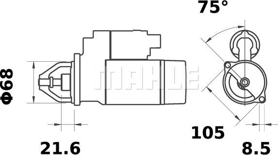 MAHLE MS 409 - Starter onlydrive.pro