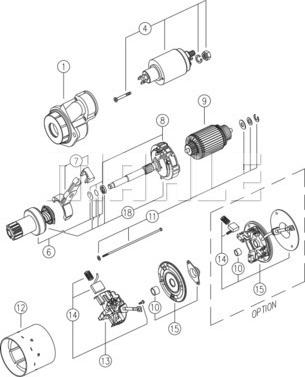 MAHLE MS 381 - Стартер onlydrive.pro