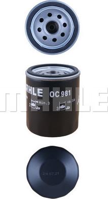 MAHLE OC 981 - Õlifilter onlydrive.pro