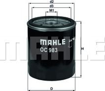 MAHLE OC 983 - Oil Filter onlydrive.pro