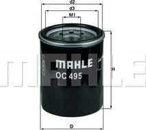 MAHLE OC 495 - Öljynsuodatin onlydrive.pro