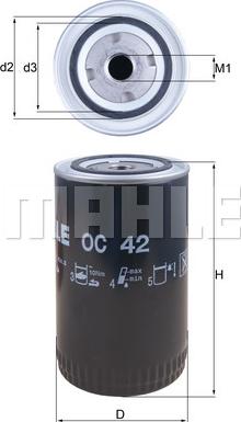 MAHLE OC 42 - Oil Filter onlydrive.pro