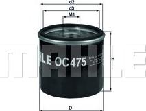 MAHLE OC 475 - Oil Filter onlydrive.pro