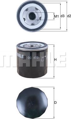 MAHLE OC 473 - Oil Filter onlydrive.pro