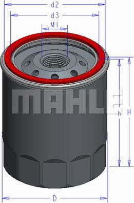 MAHLE OC 595 - Oil Filter onlydrive.pro