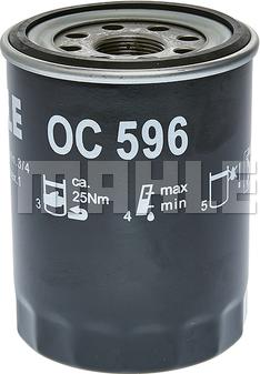 MAHLE OC 596 - Oil Filter onlydrive.pro