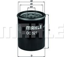 MAHLE OC 521 - Oil Filter onlydrive.pro