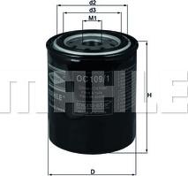 MAHLE OC 109/1 - Oil Filter onlydrive.pro