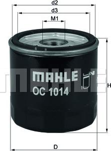 MAHLE OC 1014 - Õlifilter onlydrive.pro