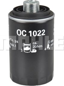 MAHLE OC 1022 - Oil Filter onlydrive.pro