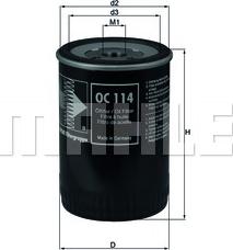 MAHLE OC 114 - Oil Filter onlydrive.pro