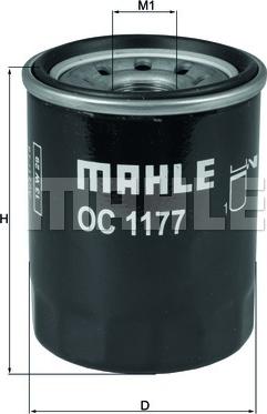 MAHLE OC 1177 - Õlifilter onlydrive.pro