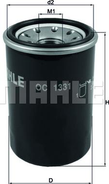 MAHLE OC 1331 - Oil Filter onlydrive.pro