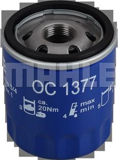 MAHLE OC 1377 - Oil Filter onlydrive.pro