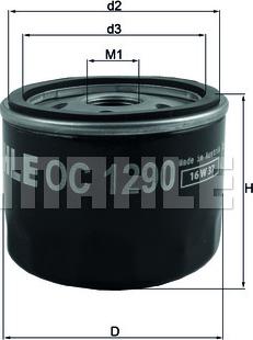 MAHLE OC 1290 - Oil Filter onlydrive.pro