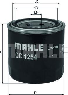 MAHLE OC 1254 - Eļļas filtrs onlydrive.pro