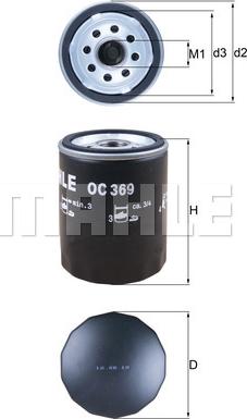 MAHLE OC 369 - Oil Filter onlydrive.pro