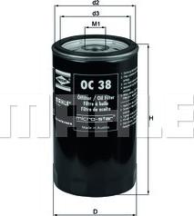 MAHLE OC 38 - Oil Filter onlydrive.pro