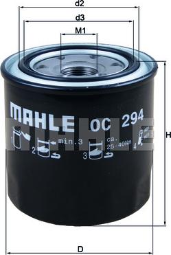 MAHLE OC 294 - Oil Filter onlydrive.pro