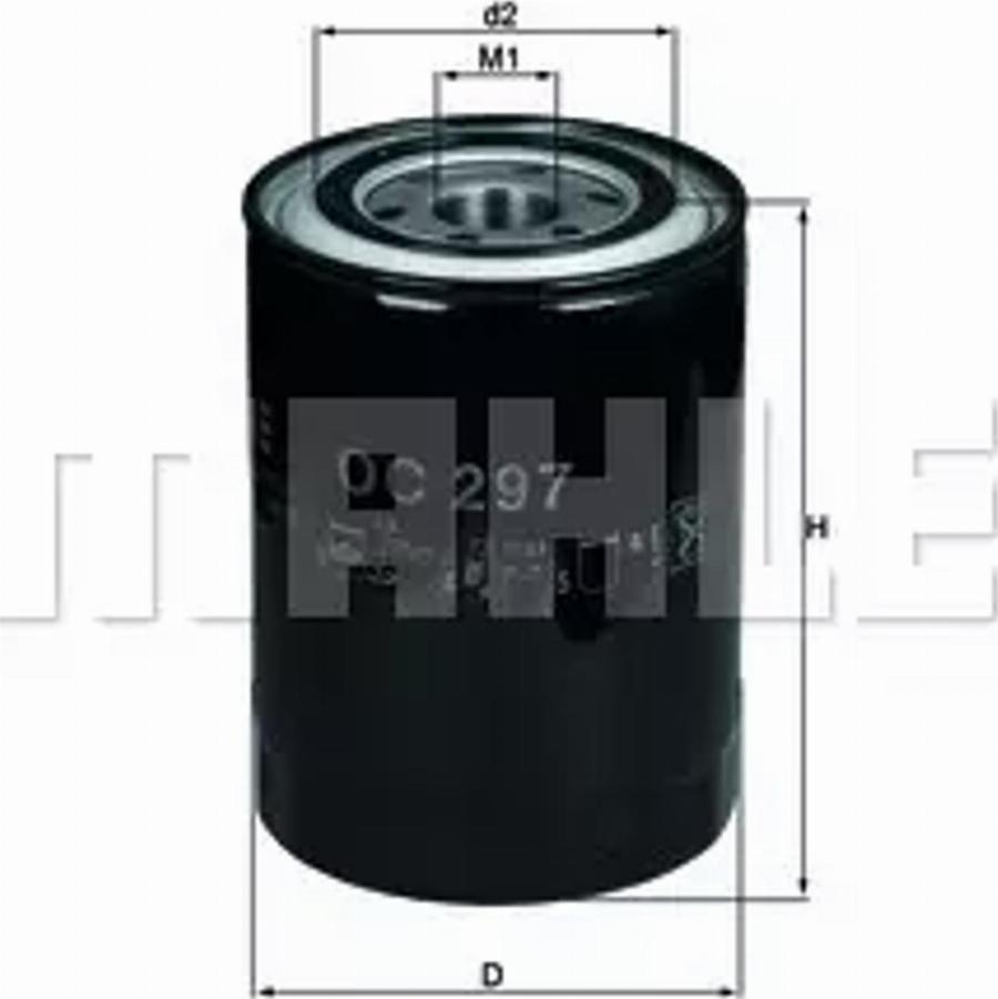 MAHLE OC 297 - Oil Filter onlydrive.pro