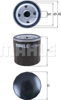 MAHLE OC 242 - Oil Filter onlydrive.pro