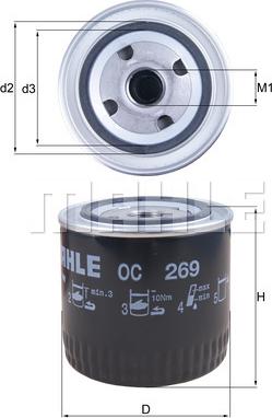 MAHLE OC 269 - Oil Filter onlydrive.pro