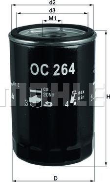 MAHLE OC 264 - Oil Filter onlydrive.pro