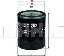 MAHLE OC 203 - Oil Filter onlydrive.pro