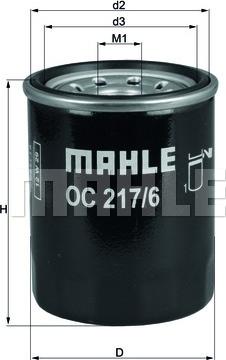 MAHLE OC 217/6 - Õlifilter onlydrive.pro