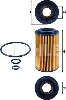 MAHLE OX 153/7D2 - Oil Filter onlydrive.pro