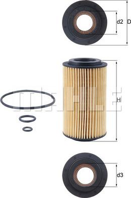 MAHLE OX 153D3 - Oil Filter onlydrive.pro