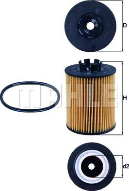 MAHLE OX 173/2D - Oil Filter onlydrive.pro