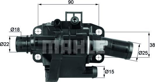 MAHLE TH 41 83 - Termostatas, aušinimo skystis onlydrive.pro