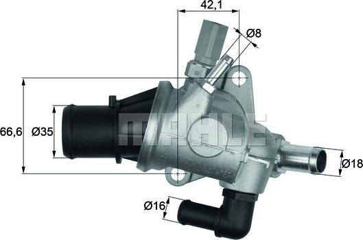 MAHLE TI 154 88 - Coolant thermostat / housing onlydrive.pro