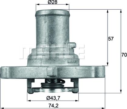 MAHLE TI 122 87D - Coolant thermostat / housing onlydrive.pro