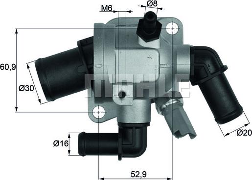 MAHLE TI 173 88 - Coolant thermostat / housing onlydrive.pro