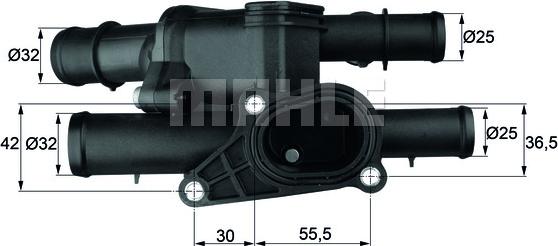 MAHLE TM 1 105 - Coolant thermostat / housing onlydrive.pro