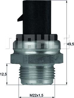 MAHLE TSW 13D - Termoslēdzis, Radiatora ventilators onlydrive.pro