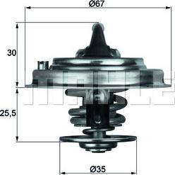 MAHLE TX 34 87D - Termostaatti, jäähdytysneste onlydrive.pro