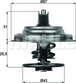 MAHLE TX 23 83D - Coolant thermostat / housing onlydrive.pro