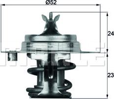 MAHLE TX 7 88D - Termostats, Dzesēšanas šķidrums onlydrive.pro