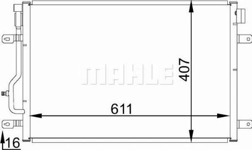 MAHLE AC 795 001S - Конденсатор кондиционера onlydrive.pro