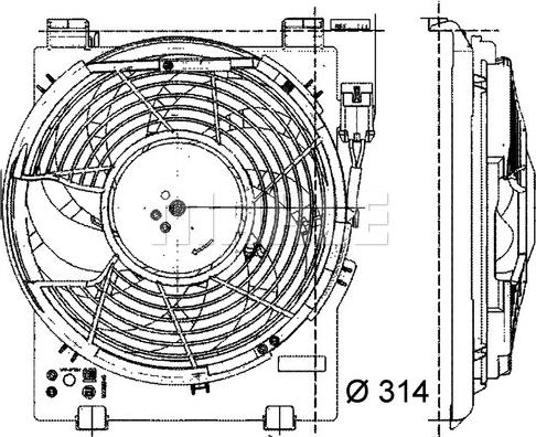 MAHLE ACF 3 000P - Fan, A / C condenser onlydrive.pro