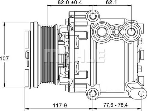 MAHLE ACP 1335 000P - Compressor, air conditioning onlydrive.pro