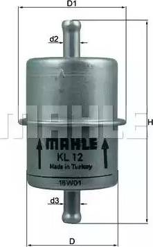 MAHLE KL 12 OF - Топливный фильтр onlydrive.pro