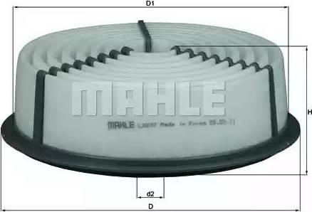 MAHLE LX 837 - Air Filter, engine onlydrive.pro