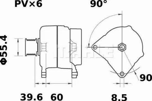 MAHLE MG 64 - Alternator onlydrive.pro