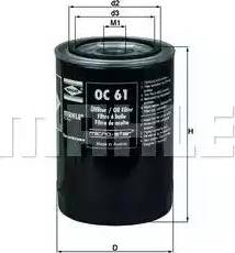 MAHLE OC 61 - Õlifilter onlydrive.pro