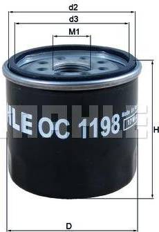 MAHLE OC 1198 - Oil Filter onlydrive.pro