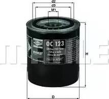 MAHLE OC 123 - Õlifilter onlydrive.pro